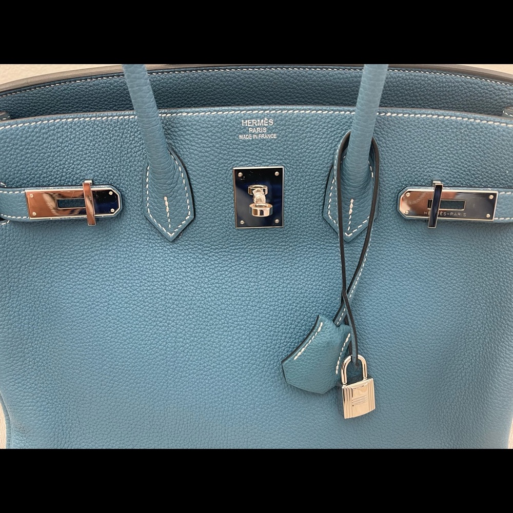 **SOLD** Hermes Togo Birkin 35 Blue Jean PHW - Picture 3 of 14